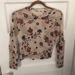 Nude floral along sleeve